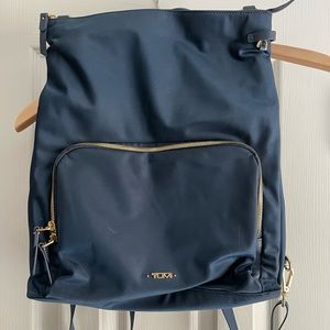Tumi Backpack Navy Nylon Travel Bag